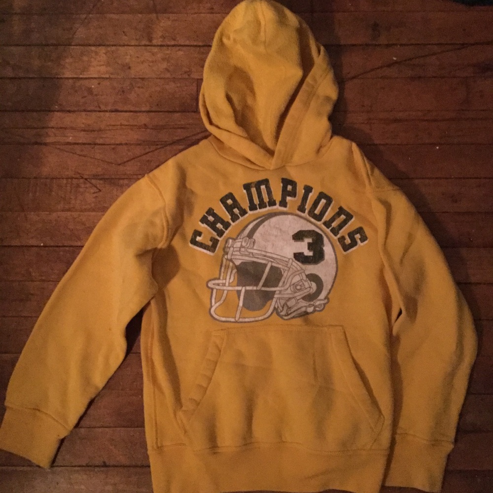 The Children's Place Yellow Football Hoodie